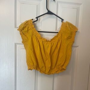 Yellow H and M crop top